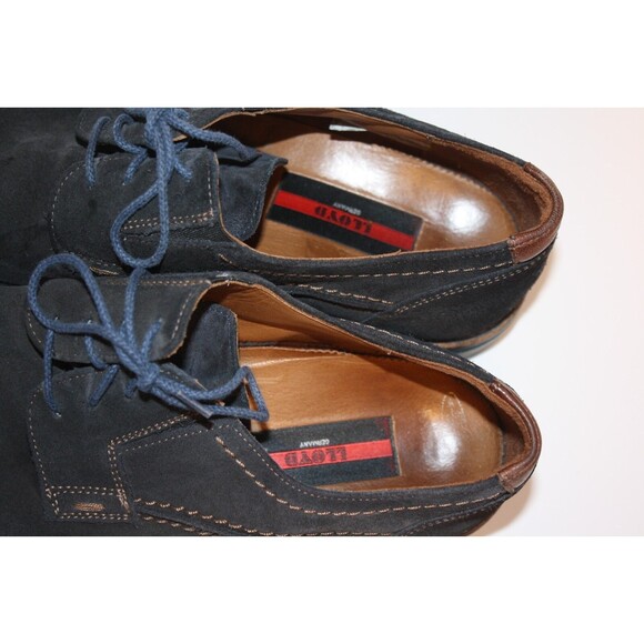 HEL by LLOYD Blue Suede Shoes Mens sz 9 Made in Germany Casual Work - Picture 4 of 14